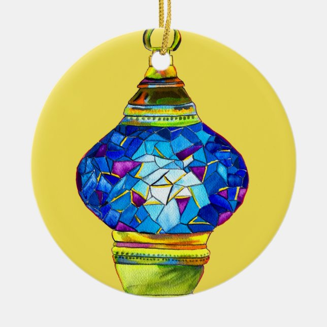 Türkische Lampen mit Mosaikkunst Keramik Ornament (Vorne)