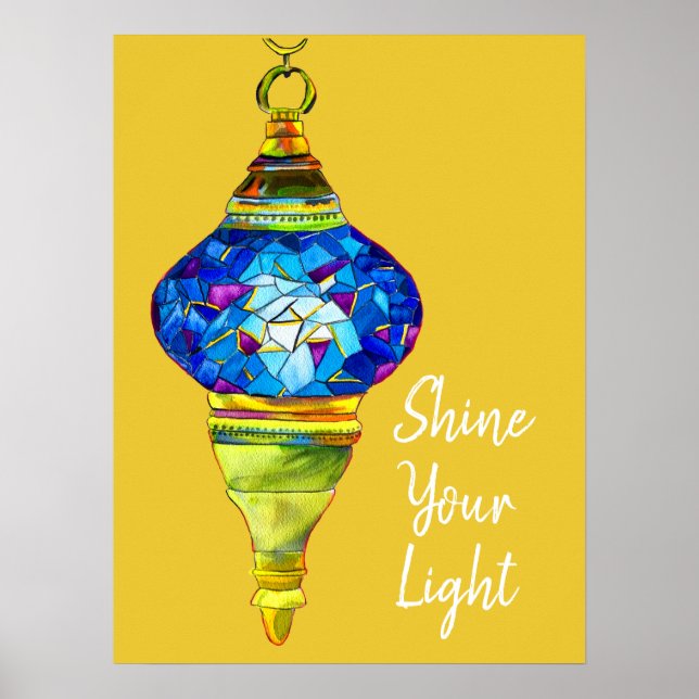 Türkische Lampen mit Mosaikkunst Poster (Vorne)