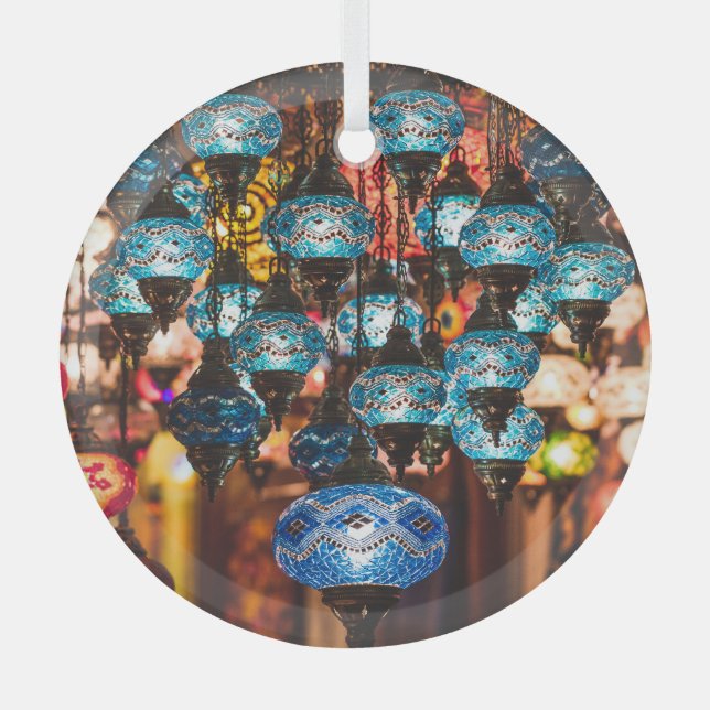 Türkische Lampen: Mosaikglaskunst Ornament Aus Glas (Vorderseite)