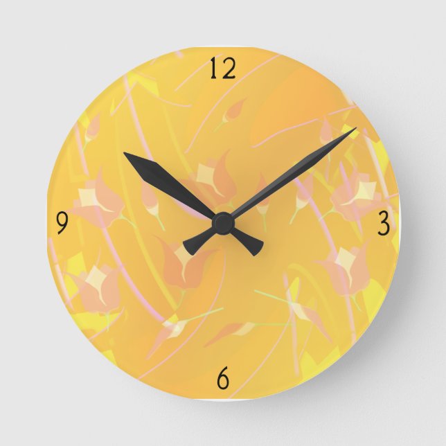 Türkische Mohnuhr Runde Wanduhr (Vorderseite)