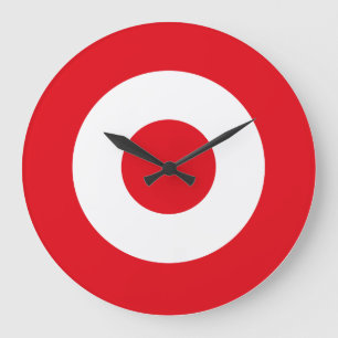 Türkische Nationalflagge - Armee rund um national Große Wanduhr