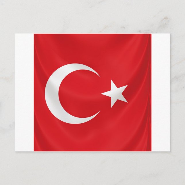 Türkische Nationalflagge Postkarte (Vorderseite)