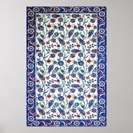 Türkische Ottoman Floral Art - Islamische Mauer Ku Poster
