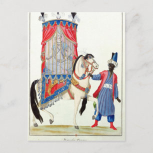 Türkische Prinzessin auf dem Weg zur Moschee Postkarte