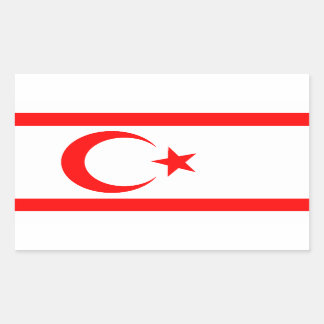Türkische Republik Nordzypern Rechteckiger Aufkleber