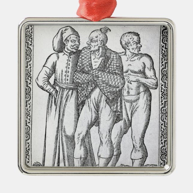 Türkische Ringkämpfer Silbernes Ornament (Vorne)
