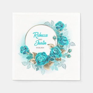 Türkische Rose Tiffany Floral Modern Boho Napkins Serviette
