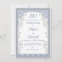 Türkische Royal Theme Wedding Invitation Card