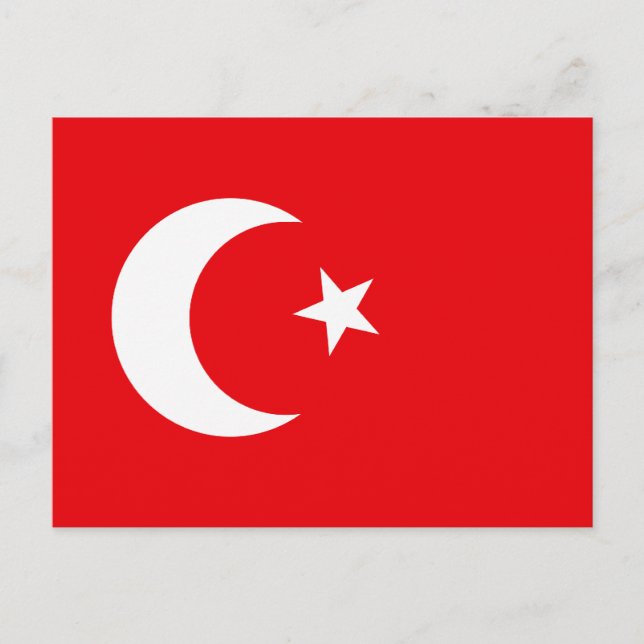 Türkische T - Shirt und Geschenke unter der Flagge Postkarte (Vorderseite)