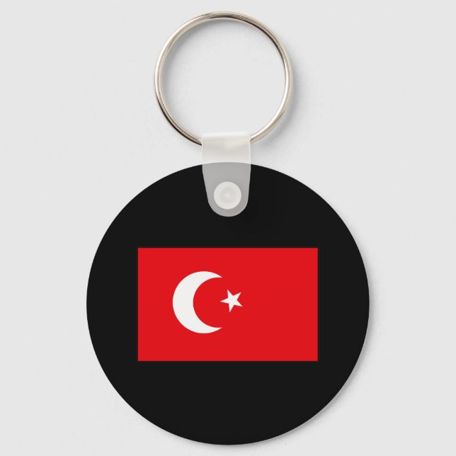 Türkische T - Shirt und Geschenke unter der Flagge Schlüsselanhänger (Vorderseite)