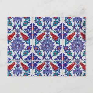 Türkische Tulpe Orientalische Arabeske Florale Bil Postkarte