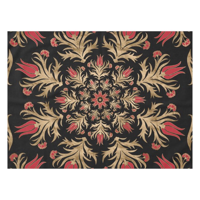 Türkische Tulpe - Osmanefliese Tischdecke (Vorderseite (Horizontal))