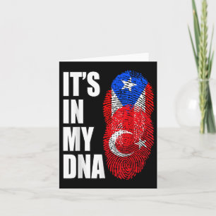 Türkische und puerto-ricanische DNA-Flagge mischen Karte