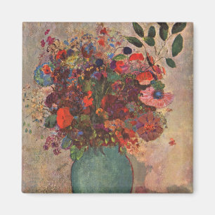 Türkische Vase von Odilon Redon, Vintage Blume Art Magnet