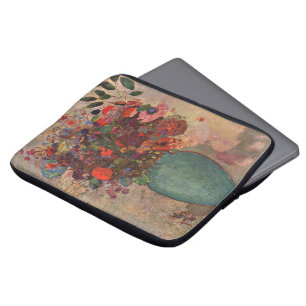 Türkische Vase von Odilon Redon, Vintage-Blumen-Ku Laptopschutzhülle