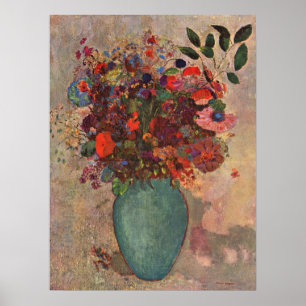 Türkische Vase von Odilon Redon, Vintage Blumen Ku Poster