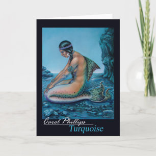 Türkische Vintage Mermaid-Grußkarte Karte