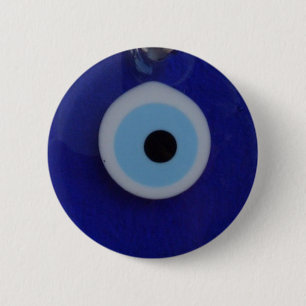 TÜRKISCHER BLAUER GLASBlicks-AMULETT Knopf Button