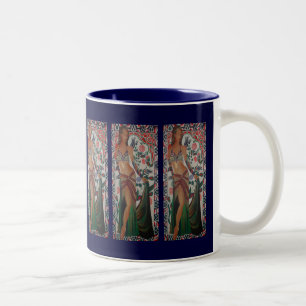 Türkischer Bly Dancer mit traditioneller Art Backg Zweifarbige Tasse