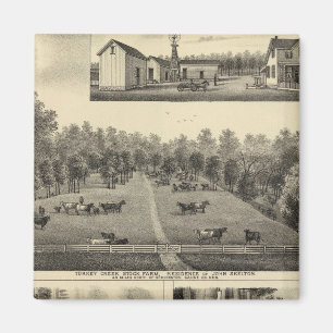 Türkischer Creek-Bauernhof, Nebraska Magnet