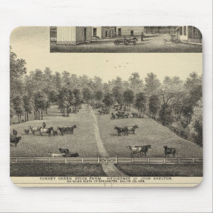 Türkischer Creek-Bauernhof, Nebraska Mousepad