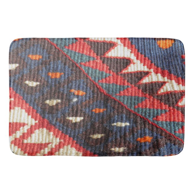 Türkischer exotischer Bohemischer Boho ethnischer Badematte (Vorderseite)