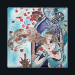 TÜRKISCHER FAIRY-SCHWANZ MAGNET<br><div class="desc">Farbenfrohe,  lebendige,  skurrile Kunstillustrierung für die türkische Märchen "Goldener Apple" .</div>