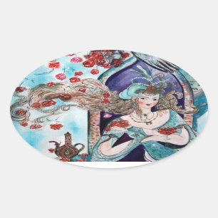 TÜRKISCHER FAIRY-SCHWANZ OVALER AUFKLEBER