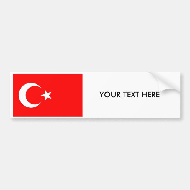 Türkischer FLAGGE Autoaufkleber (Vorne)