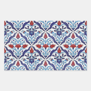 Türkischer Fliesenrechteck-Sticker Rechteckiger Aufkleber