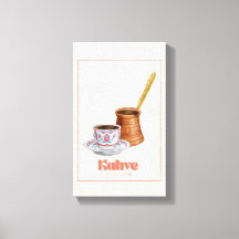 Türkischer Kaffee Wahrsagerei & Erbe Leinwand Kuns
