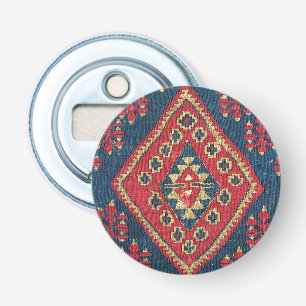 Türkischer Kilim Teppich Antik Rot Blau Flaschenöffner