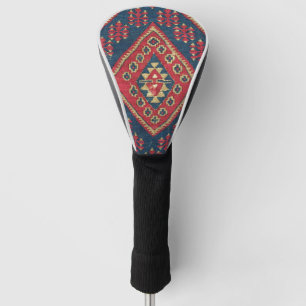 Türkischer Kilim-Teppich-Rot Blau Antik Golf Headcover