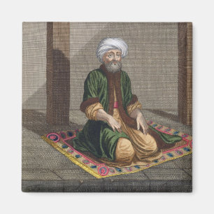 Türkischer Mann, betend, 18. Jahrhundert (Stich) Magnet