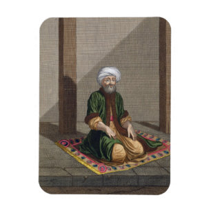 Türkischer Mann, betend, 18. Jahrhundert (Stich) Magnet