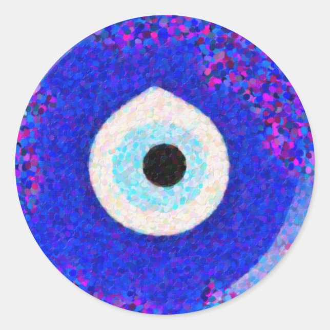 Türkischer Nazar-Blicks-Entwurf Runder Aufkleber (Vorderseite)