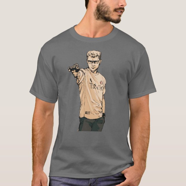 Türkischer Shooter Yusuf Dikec Fan Art T-Shirt (Vorderseite)