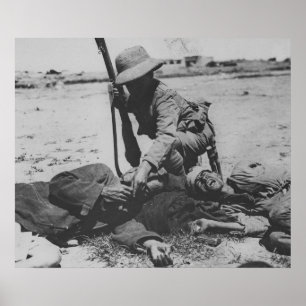 Türkischer Soldat verhungern Poster