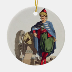 Türkischer Soldat, 'von den Kostümen vom Keramikornament