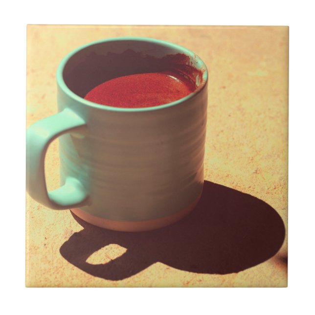 Türkischer Tasse-Cup mit Kaffee-Rich Foie Fliese (Vorderseite)