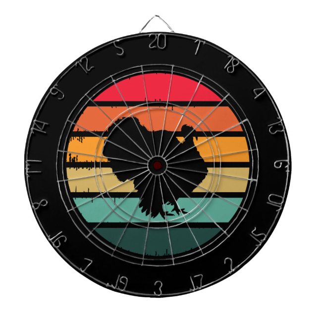 Türkischer Vogel-Erntedank erschüttert Vintager So Dartscheibe (vorne)