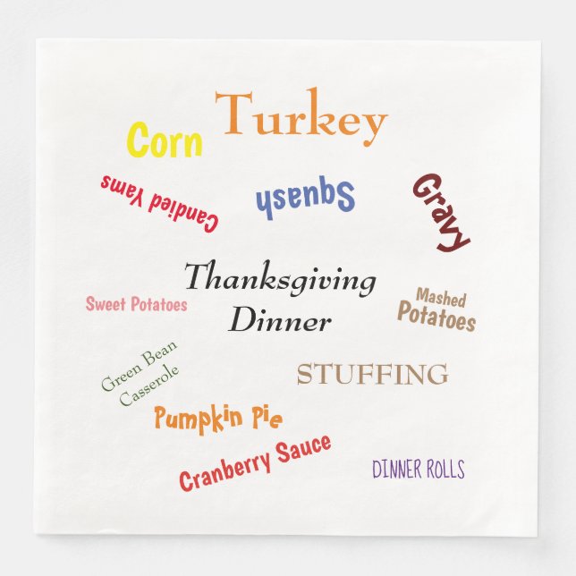 Türkisches Abendessen Serviette (Vorderseite)