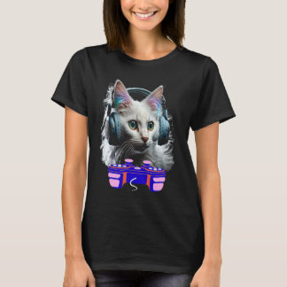 Türkisches Angora Cat Player Tiervideospiel T-Shirt
