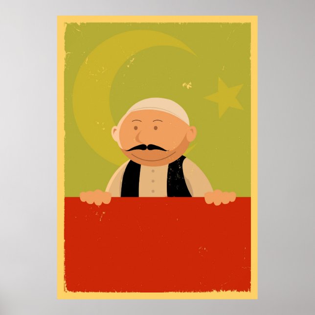 Türkisches Banner-Poster Poster (Vorne)