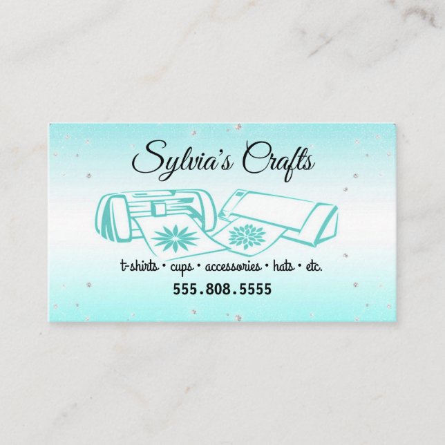 Türkisches Crafting Vinyl Business Card Visitenkarte (Vorderseite)