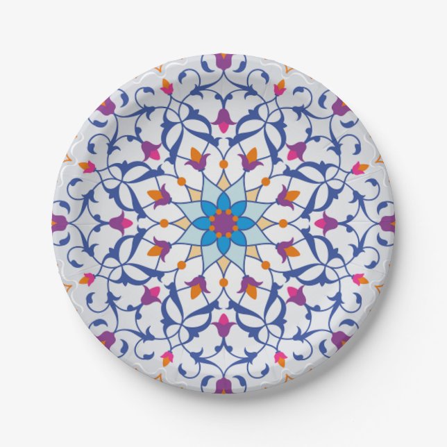 Türkisches Design Pappteller (Vorderseite)