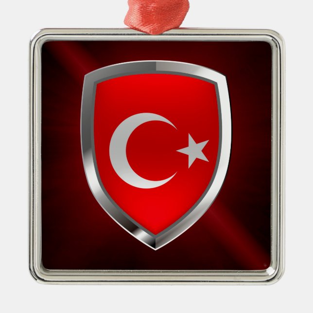 Türkisches Emblem Silbernes Ornament (Vorne)