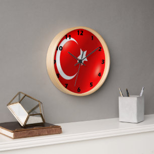 Türkisches Flag-Design Uhr