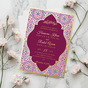 Türkisches geometrisches Motiv Muster Islamische H Folieneinladung