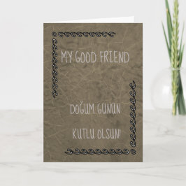 Türkisches Glück zum Geburtstag Karte